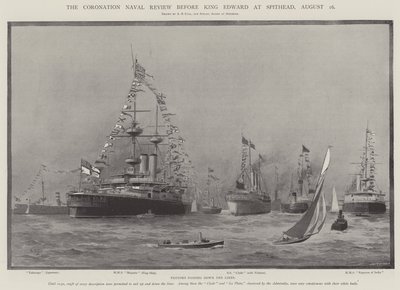 The Coronation Naval Review før kong Edward ved Spithead, 16. august af Alma Claude Burlton Cull